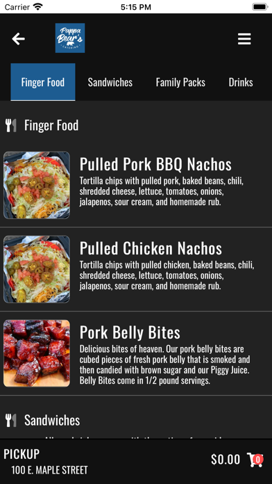 Pappa Bear's Catering Screenshot