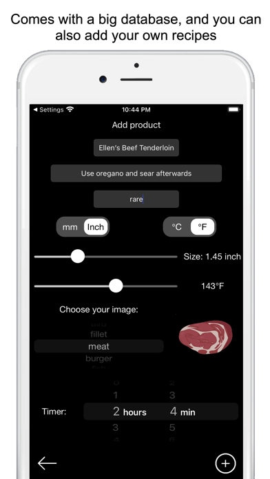 Sous Vide Timing Ruler Screenshot