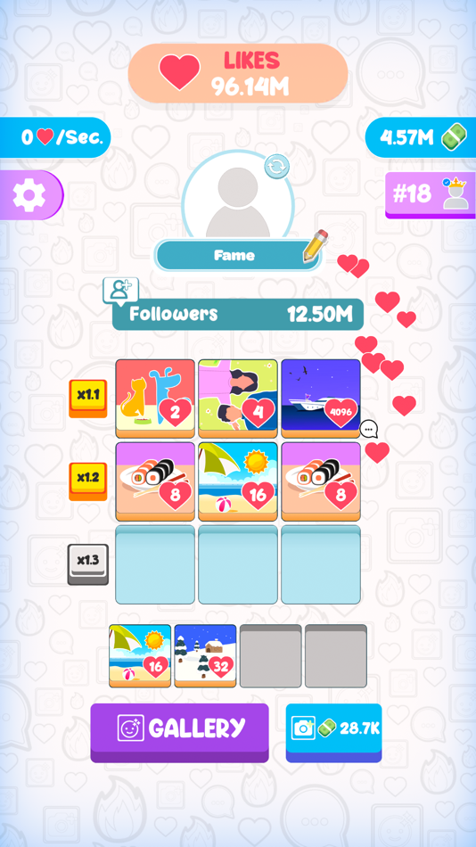 #4. Fame Clicker (iOS) Bởi: Piziz Games