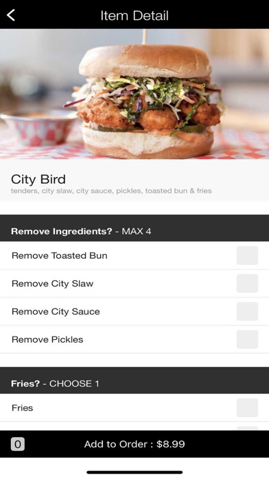 CityBird Tenders Screenshot