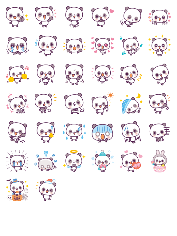 Screenshot #6 pour Kawaii Panda Stickers (Global)