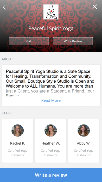 Peaceful Spirit Yoga Screenshot