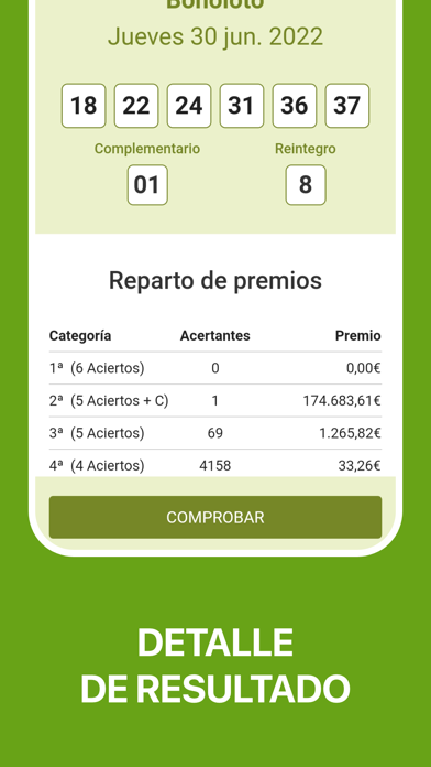 BONOLOTO Escaner y Resultados Screenshot