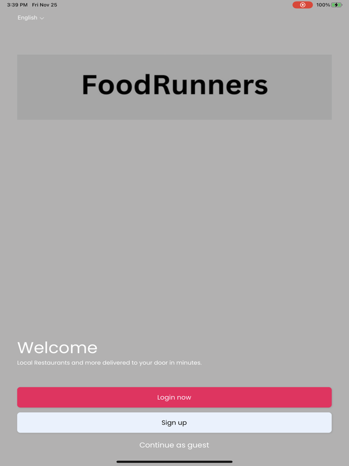 Food Runners Order and Delivery