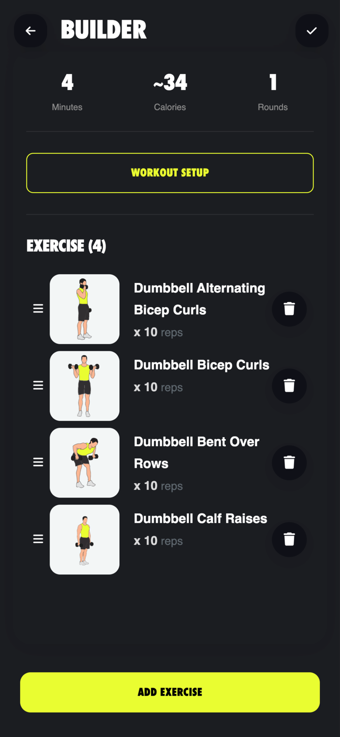Dumbbell Training App