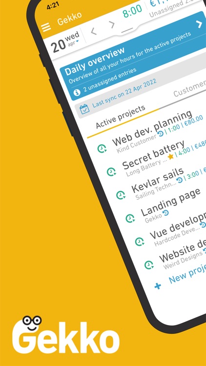 Gekko Hours - Time tracking
