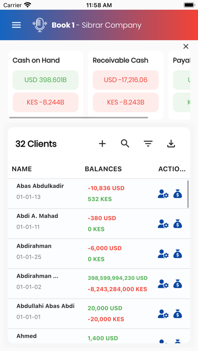 TickAccount Admin Screenshot