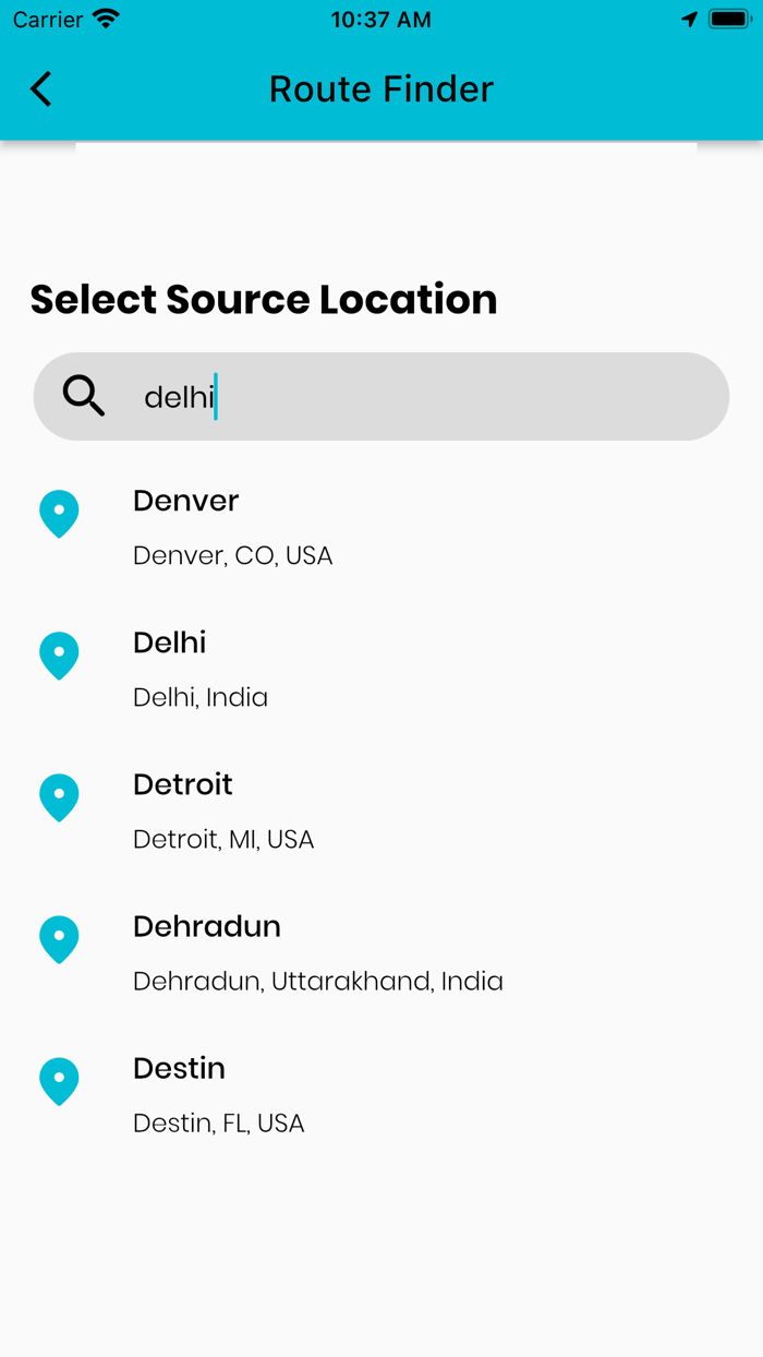Easy Driving Route Finder