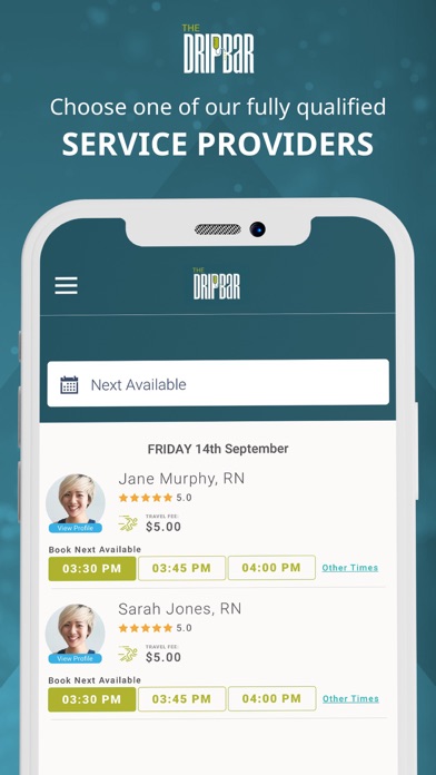 THE DRIPBaR Mobile IV Infusion Screenshot
