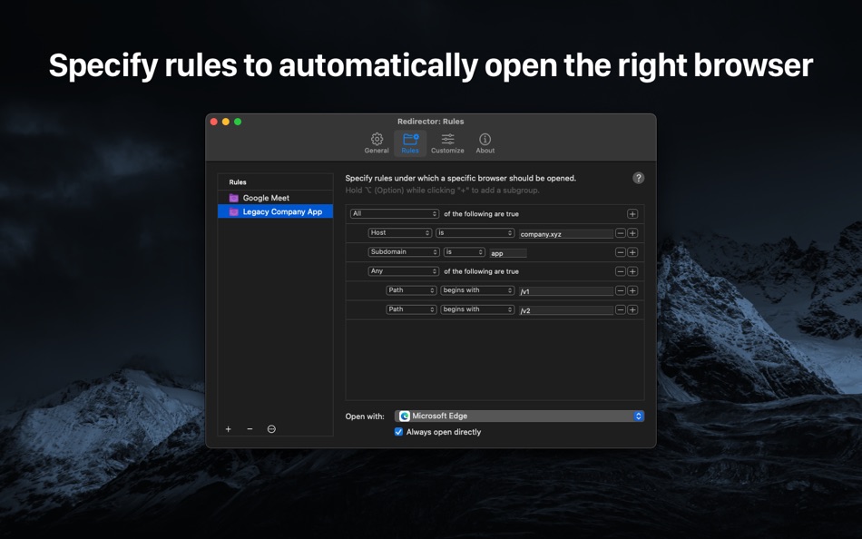 #3. Redirector (macOS) 由: Benjamin Schmidt