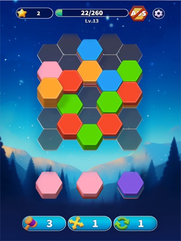 Hexa Master 3D - 六角ブロックパズルゲームのおすすめ画像3