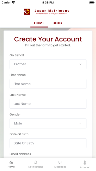 Japan Wedding App Screenshot