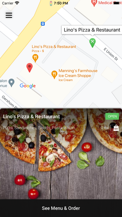 Lino's Pizza & Restaurant Screenshot