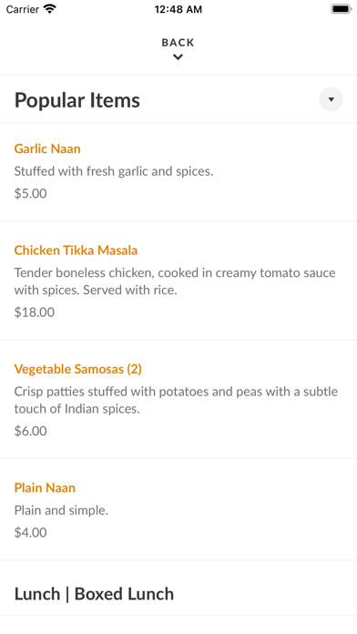 Sitar Flavors of India Screenshot