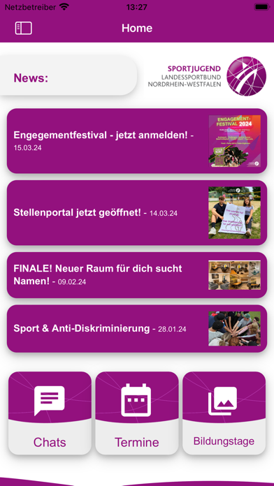 Freiwilligendienste Sport NRW Screenshot