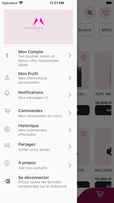Accessoires mode Screenshot