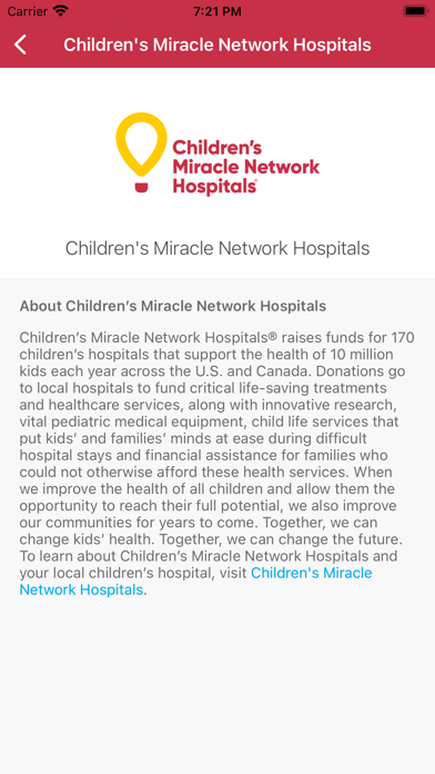 CMN Hospitals Events Screenshot