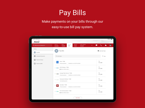 Ascend Federal Credit Union iPad screenshot 5 - Finance app