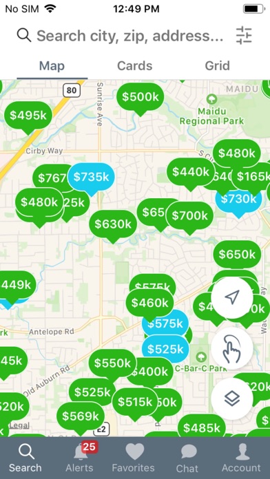 Sacramento Home Search Screenshot