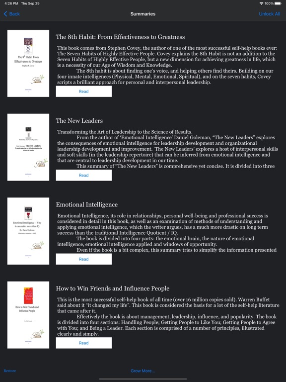 The Lead ! Library iPad screenshot 4 - Business app