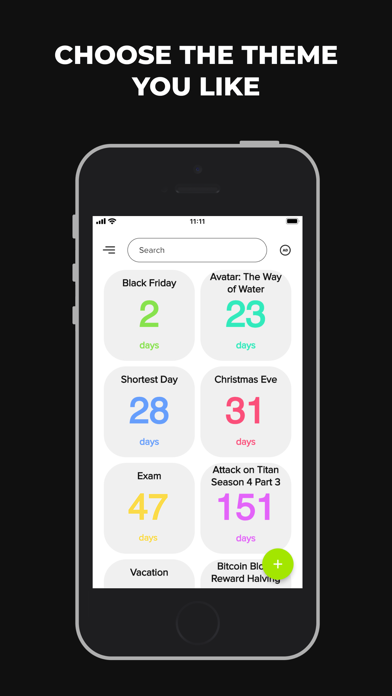 Countdown App: Event Tracker Screenshot
