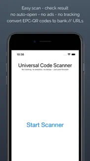 universal code scanner iphone screenshot 1