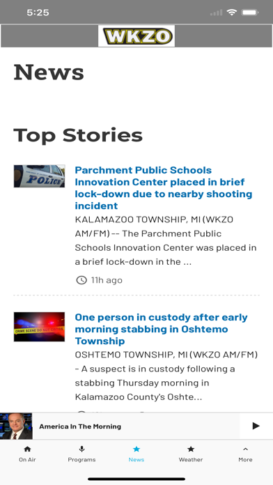 AM 590 & 106.9 WKZO Screenshot