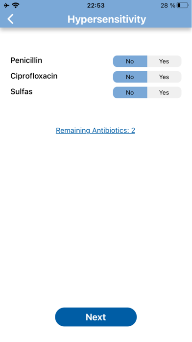 Antibiogram Reading Screenshot