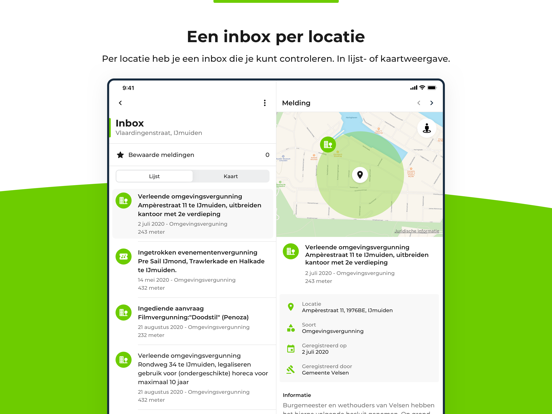OmgevingsAlert iPad app afbeelding 3