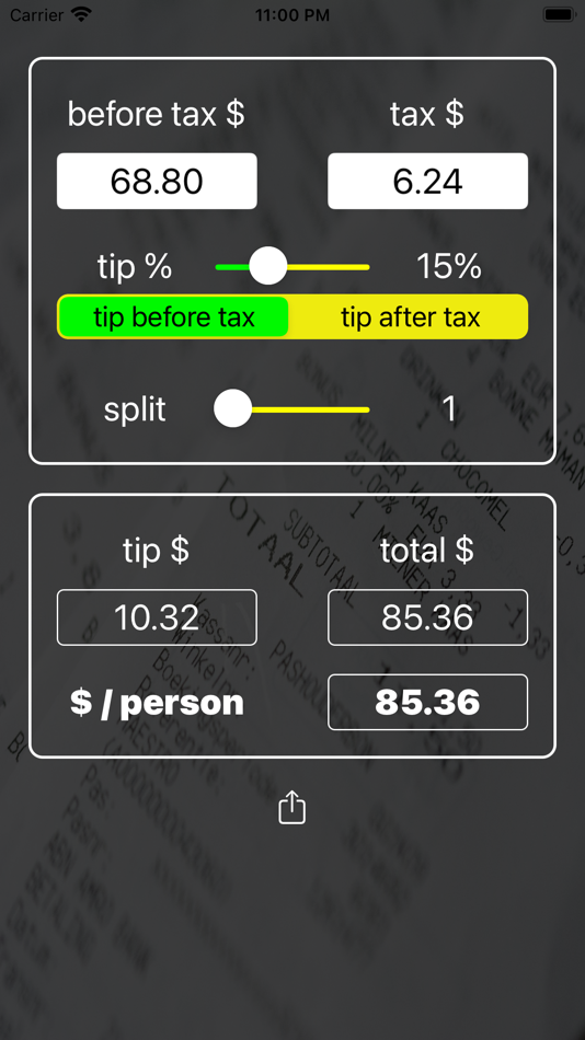 #3. Handy Tip Calculator (iOS) 由: STRENGCON LLC