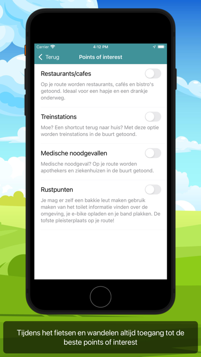 De knooppuntenapp Screenshot