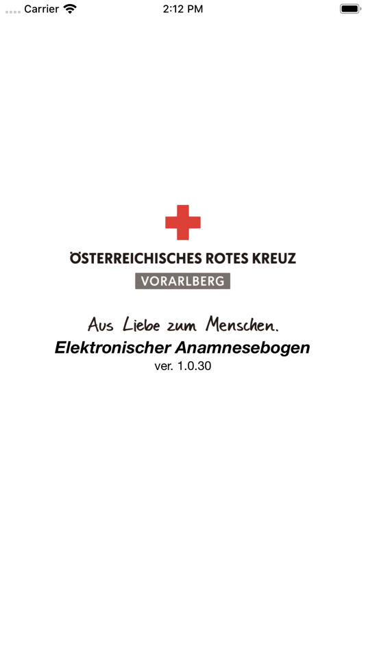 #1. Gesundheitsfragebogen (iOS) 由: Oesterreichisches Rotes Kreuz Landesverband Vorarlberg