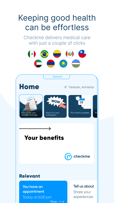Checkme — health benefits app Screenshot