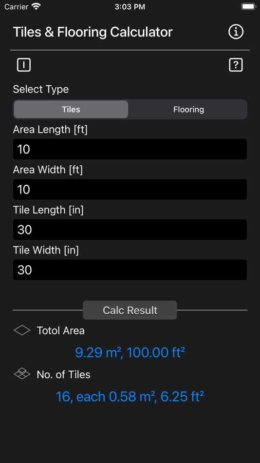 #1. Tiles and Flooring Calculator (iOS) By: Heng Jia Liang