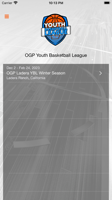 OGP Youth Basketball League Screenshot