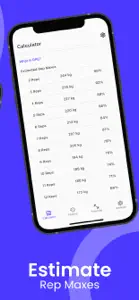 1RM Calculator screenshot #2 for iPhone