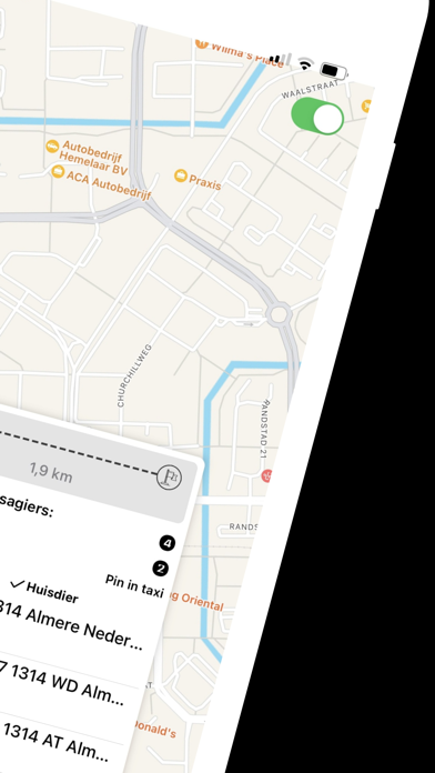 UrbanCab - Taxichauffeur app Screenshot