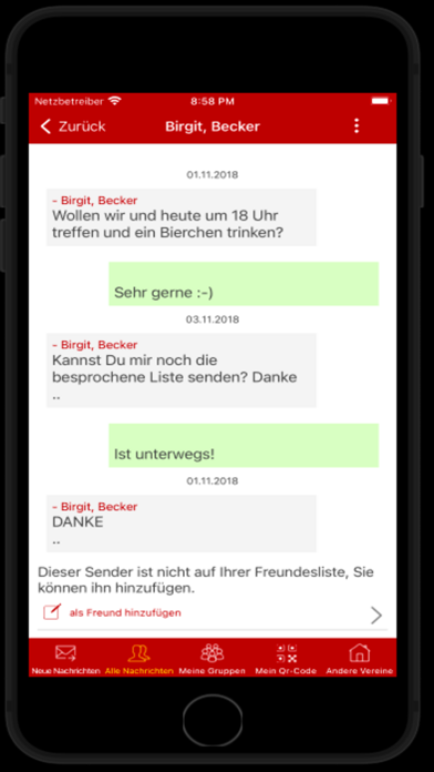 VereinOnline App Screenshot