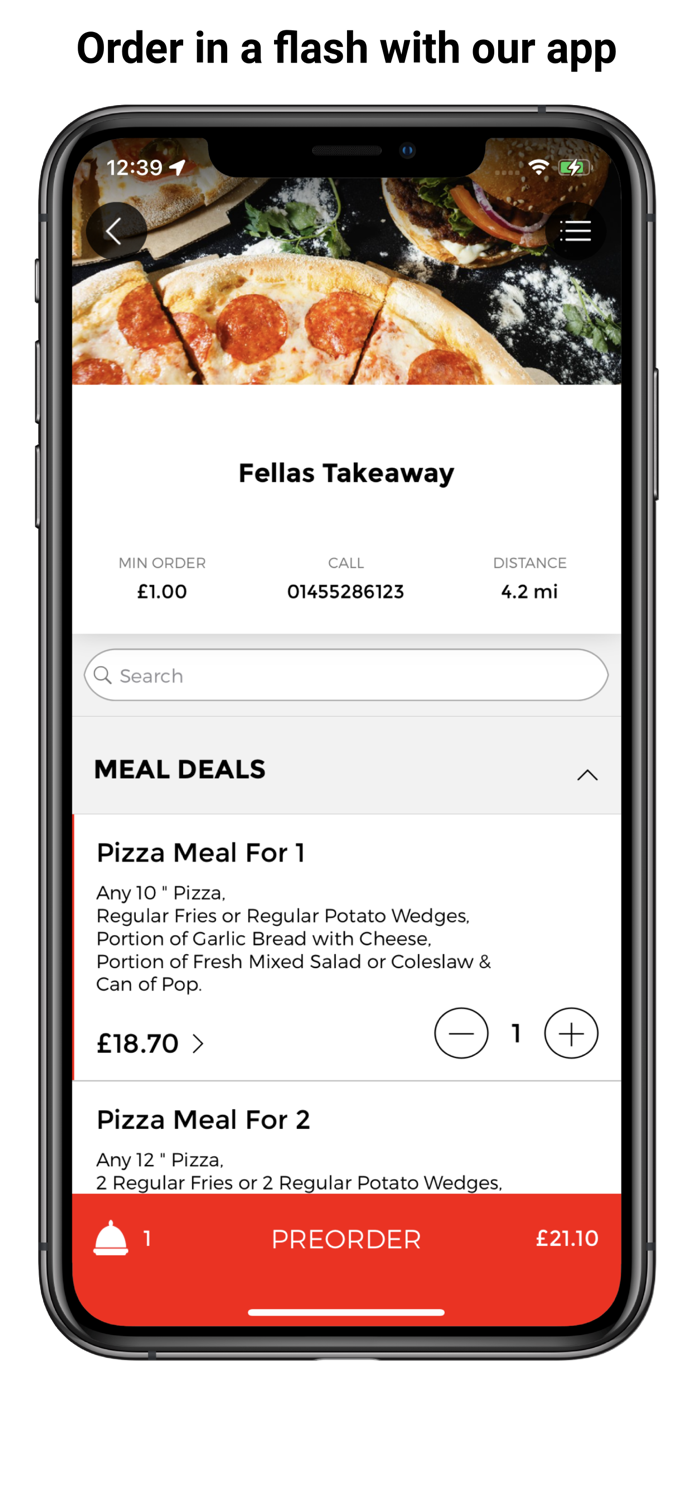Fellas Takeaway App
