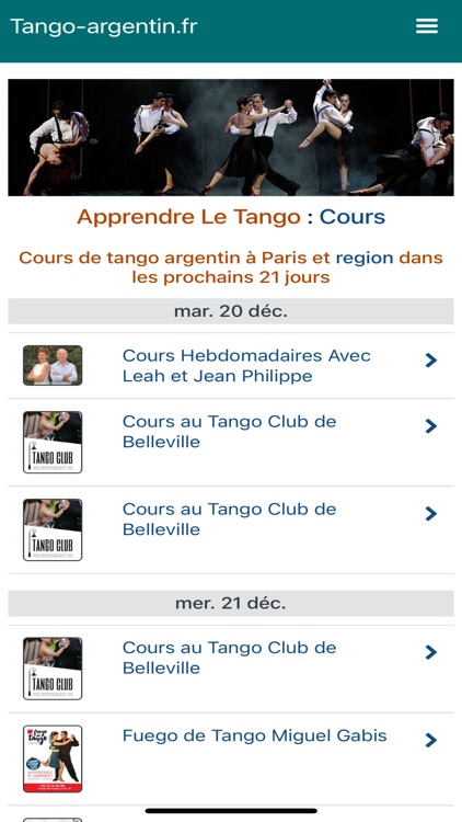 Agenda tango-argentin.fr