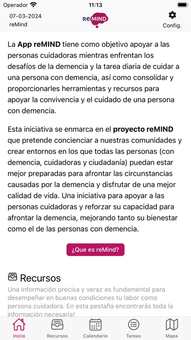 ReMIND Carers Screenshot