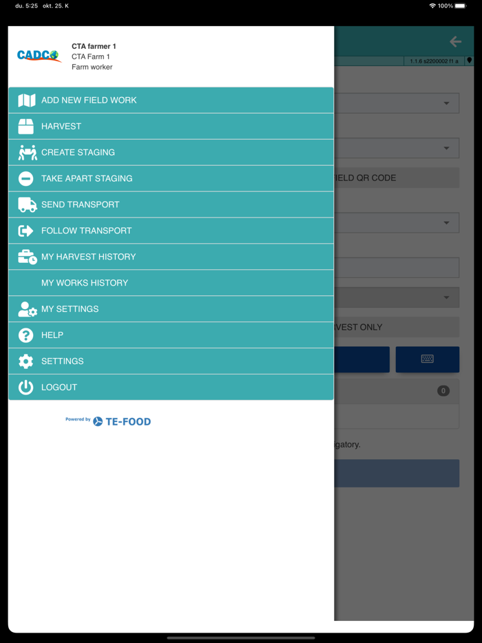 TE-FOOD International B2B App
