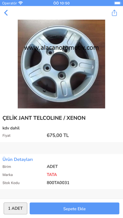 Alacan Otomotiv Screenshot