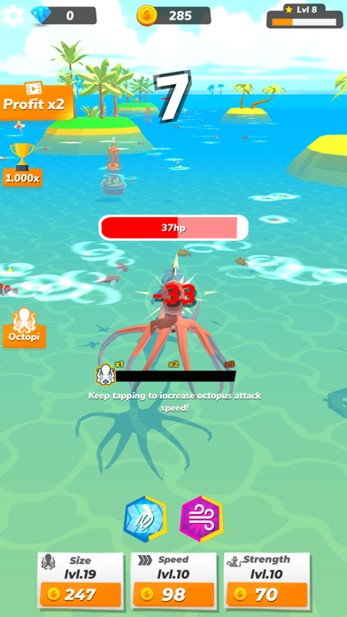 Idle Octopus: Mega Tycoon Game Screenshot