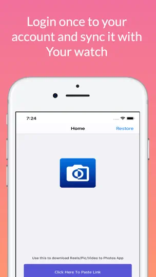 Capture d'écran de Watch Instagram sur iPhone 5