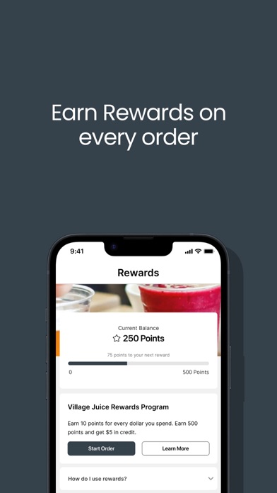Village Juice & Kitchen App Screenshot