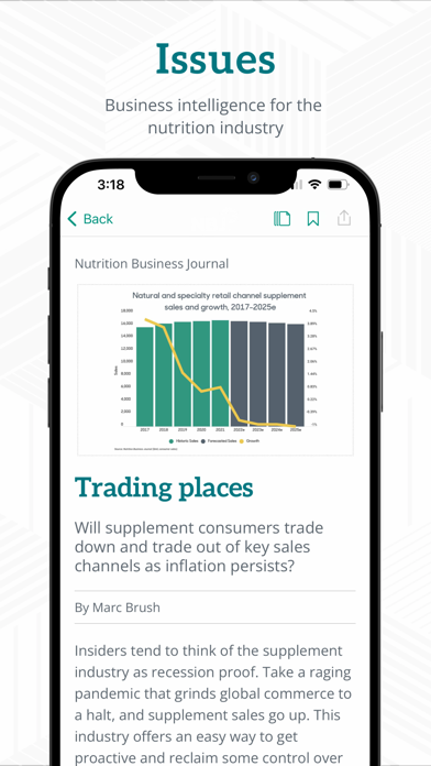 Nutrition Business Journal Screenshot