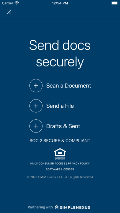 Emm Loans Mortgage Application Screenshot