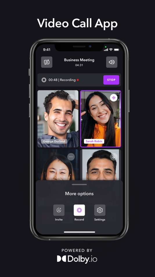 #1. Dolby.io Video Call app (iOS) Podle: Dolby Laboratories