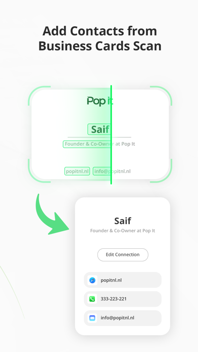 Pop It - E-Business Card Screenshot